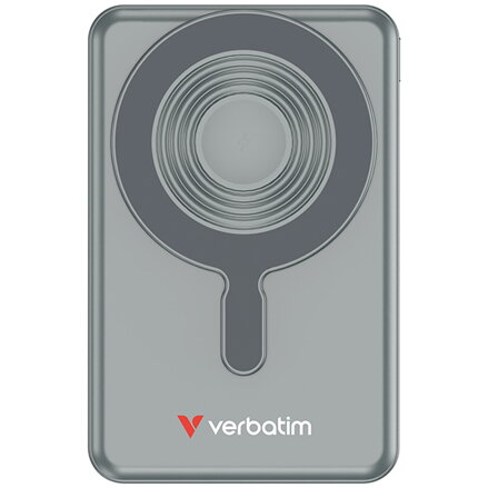 Verbatim power banka Charge ,n, Go 2C  Display s kabely 12V, nabíjení telefonu, 32272, 10000mAh, magnetické připevnění, Šedá