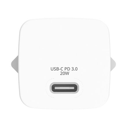 Verbatim, Mini GaN nabíječka 1 x USB-C, bílá, 20 W, Pouze pro vnitřní použití