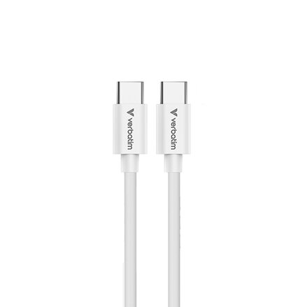 Verbatim, Mini GaN nabíječka s kabelem 1 x USB-C, bílá, 20 W, Power Delivery 3.0