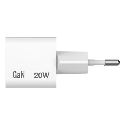 Verbatim, Mini GaN nabíječka s kabelem 1 x USB-C, bílá, 20 W, Power Delivery 3.0