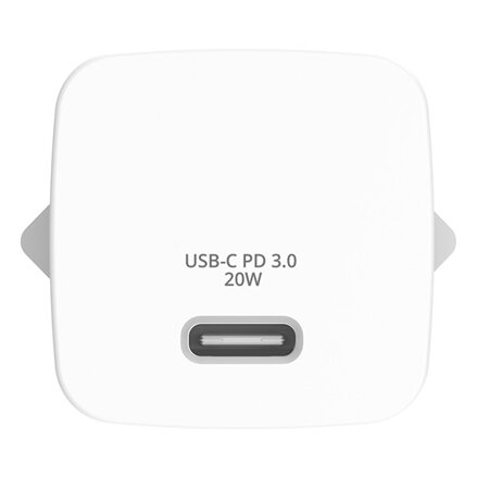 Verbatim, Mini GaN nabíječka s kabelem 1 x USB-C, bílá, 20 W, Power Delivery 3.0