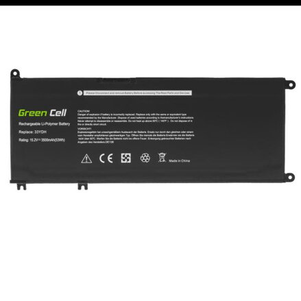 Green Cell baterie 33YDH pro Dell Inspiron G3 3579 3779 G5 5587 G7 7588 7577 7773 7778 7779 7786 Latitude 3380 3480 3490 3590