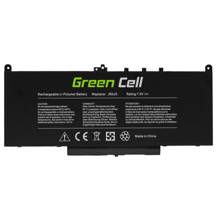 Green Cell baterie pro Dell Latitude E7270, E7470, Li-Pol, 7.6V, 5800mAh, DE135