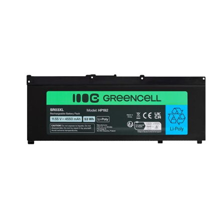 Greencell baterie pro HP SR03XL HP Pavilion Gaming 15