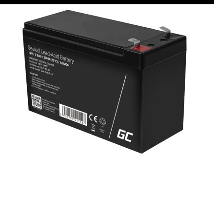 Green Cell VRLA AGM 12V, 2.1A, zabezpečovací, solární, protipožární systémy,, 9Ah