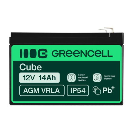 Green Cell VRLA AGM 12V, 4.2A, zabezpečovací, solární, protipožární systémy