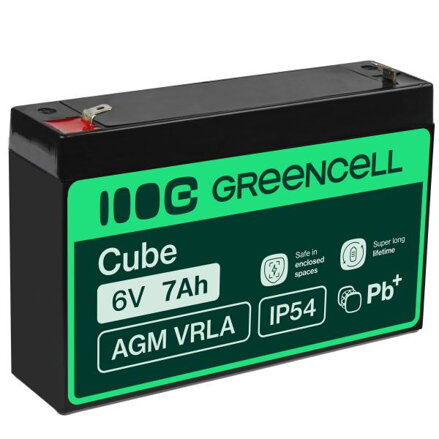 Green Cell VRLA AGM 6V, 2.1A, 7Ah