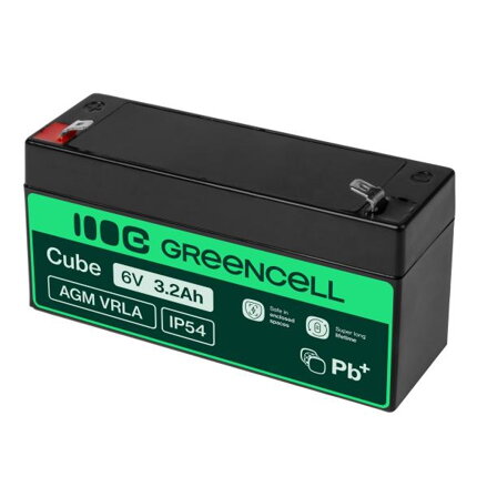 Green Cell AGM baterie 6V 3.3Ah
