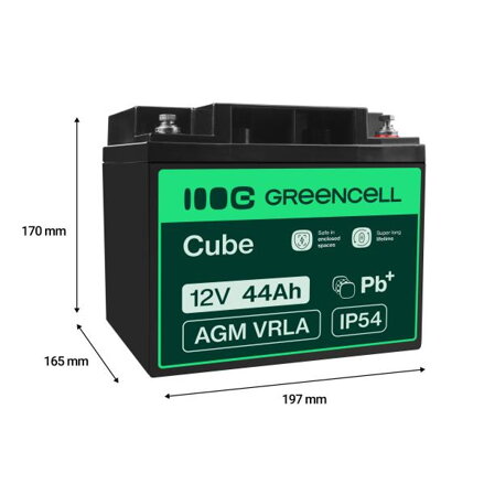 Green Cell AGM baterie 12V 44Ah