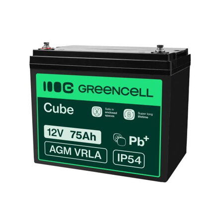 Green Cell VRLA AGM 12V, AGM25 75Ah