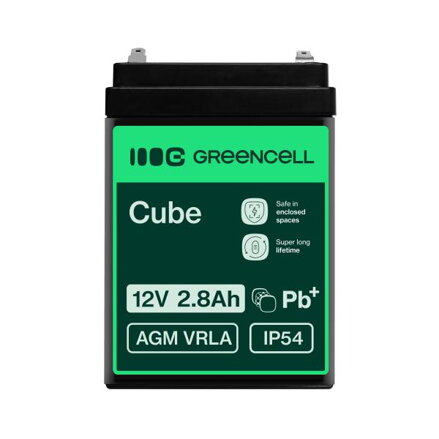 Green Cell AGM baterie 12V 2.8Ah
