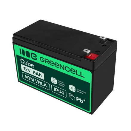 Green Cell AGM baterie 12V 8Ah
