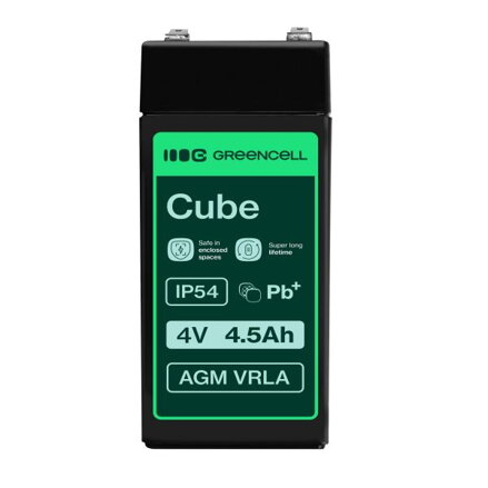 Green Cell bezúdržbová baterie AGM VRLA 4V 4.5Ah pro alarmové systémy, pokladny a hračky