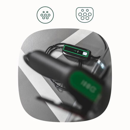 Green Cell GC EV PowerCable 3.6kW Schuko nabíječka Typ 2 pro nabíjení elektrických automobilů a Plug-In hybridů