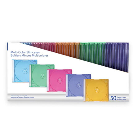 Slim Jewel Case 1 ks CD, DVD, Blu-ray, plast, barevný, Verbatim, po 50 ks