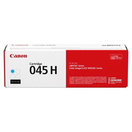 Canon originální toner 045HC, cyan, 2200str., 1245C002, high capacity, Canon LBP613Cdw, 611Cn, MFP635Cx, 633Cdw, 631Cn, O