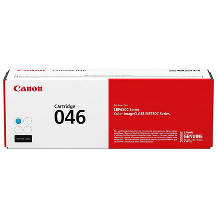Canon originální toner 046C, cyan, 2300str., 1249C002, Canon i-Sensys LBP653Cdw, 654Cx, MF732Cdw, 734Cdw, 735Cx, O