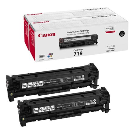 Canon originální toner CRG718, black, 6800str., 2662B017, Canon LBP-7200Cdn, Dual pack 2ks