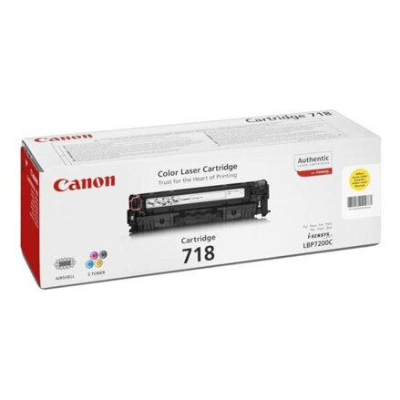 Canon originální toner s poškozeným obalem CRG718, yellow, 2900str., 2659B002, poškozený obal typ B, Canon LBP-7200Cdn