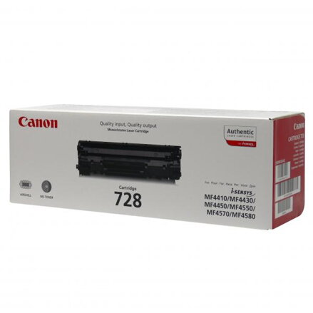 Canon originální toner CRG728, black, 2100str., 3500B002, Canon MF-4410, 4430, 4450, 4550, 4570, 4580, 4890, O