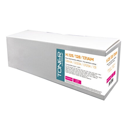 Kompatibilní toner s CB543A, magenta, 1400str., H.125/128/131AM, pro HP Color LaserJet CP1215, 1515, 1518, N