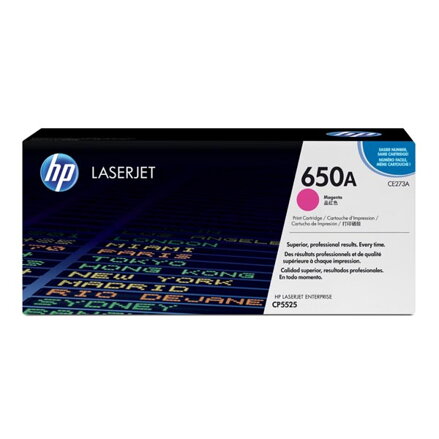 HP originální toner CE273A, magenta, 15000str., HP 650A, HP LaserJet CP5525n, CP5525dn, CP5525xh, O