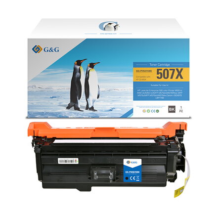 G&G kompatibilní toner s CE400X, black, 11000str., NT-PH507XBK(CE400X), HP 507X, pro HP LaserJet Enterprise 500 color M551, N