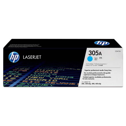 HP originální toner CE411A, cyan, 2600str., HP 305A, HP Color LaserJet Pro M375NW, Pro M475DN, M451dn, O