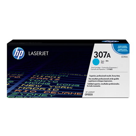 HP originální toner CE741A, cyan, 7300str., HP 307A, HP Color LaserJet CP5225, O