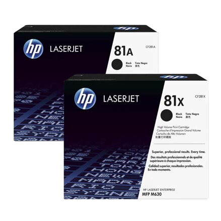 HP originální toner CF281A, black, 10500str., HP 81A, HP LaserJet Enterprise Flow M630z, M606, M604, M605, O