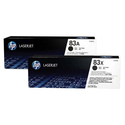 HP originální toner CF283AD, black, 3000 (2x1500)str., HP 83A, HP LJ Pro M201dw,M201n,MFP M125a,MFP M125nrw, dual pack, 1240g, 2ks