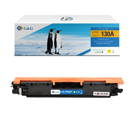 G&G kompatibilní toner s CF352A, yellow, 1000str., NT-PH352Y, HP 130A, pro HP Color LaserJet Pro M176n, M177fw, N