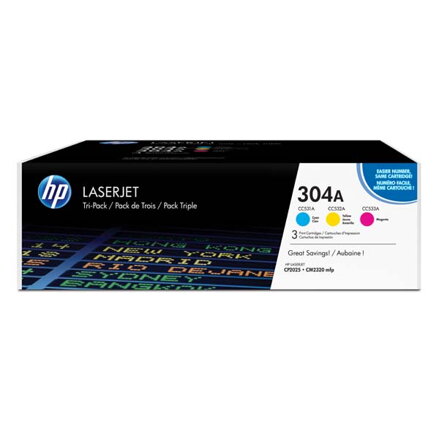 HP originální toner CF372AM, CMY, 8400 (3x2800)str., HP 304A, HP Color LaserJet CM2320fxi, CM2320n, CM2320nf, CP202, 3x900g, 3ks,