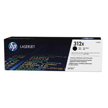 HP originální toner CF380X, black, 4400str., HP 312X, HP Color LaserJet Pro MFP M476dn, MFP M476dw, MFP M47, 720g, O
