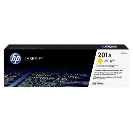 HP originální toner CF402A, yellow, 1330str., HP 201A, HP Color LaserJet MFP 277, Pro M252, 750g, O