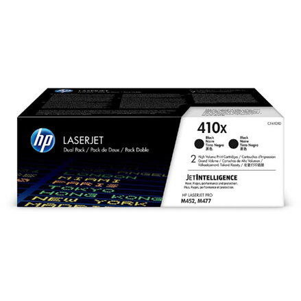 HP originální toner CF410XD, black, 13000 (2x6500)str., HP 410X, high capacity, HP LJ Pro M452, MFP M377, MFP M477, dual pack, 680
