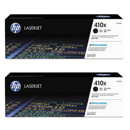 HP originální toner CF410XD, black, 13000 (2x6500)str., HP 410X, high capacity, HP LJ Pro M452, MFP M377, MFP M477, dual pack, 680