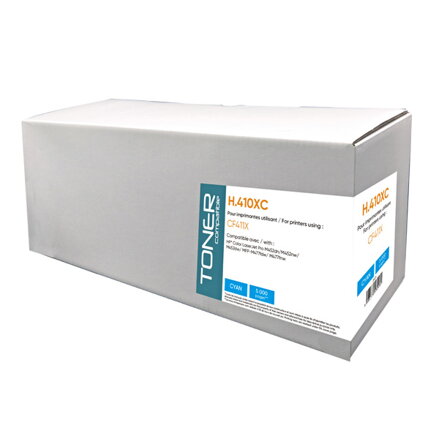 Kompatibilní toner s CF411X, cyan, 5000str., H.411XC, high capacity, pro HP LJ Pro M452, LJ Pro MFP M477, N