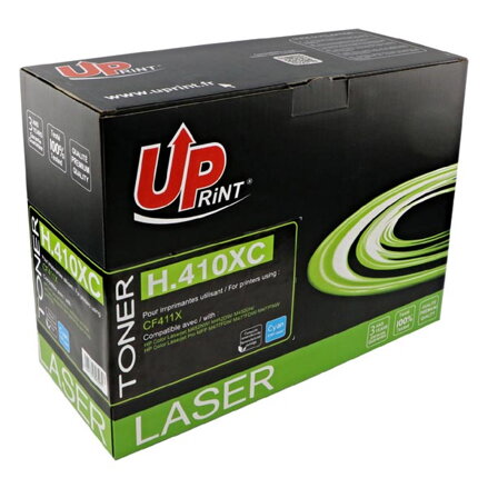 UPrint kompatibilní toner s CF411X, cyan, 5500str., H.410XC, high capacity, pro HP LJ Pro M452, LJ Pro MFP M477, UPrint