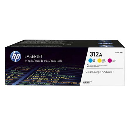 HP originální toner CF440AM, CMY, 8100 (3x2700)str., HP 312A, 3 pack, HP LaserJet Pro M476, O