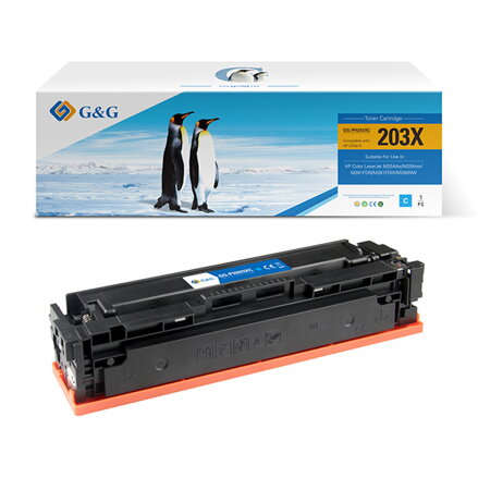 G&G kompatibilní toner s CF541X, cyan, 2500str., NT-PH203XC, HP 203X, high capacity, pro HP Color LaserJet Pro M254, M280, M281, N