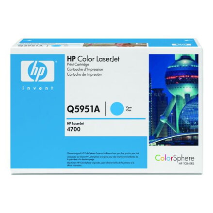 HP originální toner Q5951A, HP 643A, cyan, 10000str.