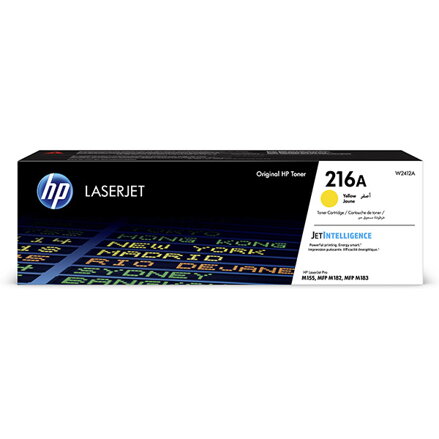 HP originální toner W2412A, yellow, 850str., HP 216A, HP Color LaserJet Pro M182 , M183, O