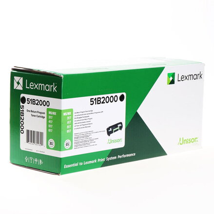 Lexmark originální toner 51B2000, black, 2500str., Lexmark MS317, MX317, O