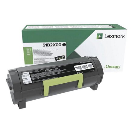 Lexmark originální toner 51B2X00, black, 20000str., return, Lexmark MS517dn, MX517de, MS617dn, MX617de