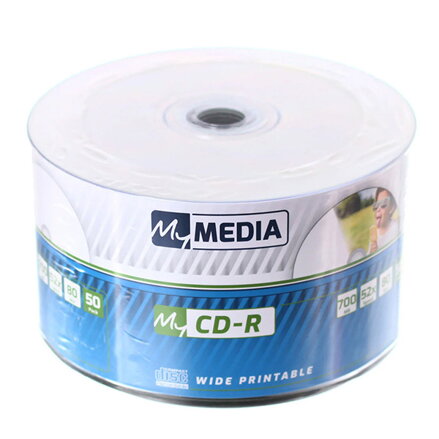 MyMedia CD-R, 69206, 50-pack, 700MB, 52x, 80min., 12cm, printable, Standard, wide printable
