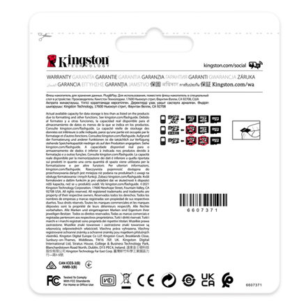Kingston paměťová karta Micro Secure Digital Card Industria, 8GB, micro SDHC, SDCIT2/8GBSP, UHS-I U3 (Class 10), V30, A1, pSLC kar
