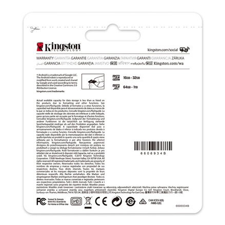 Kingston paměťová karta Canvas Select Plus, 128GB, micro SDXC, SDCS2/128GBSP, UHS-I U1 (Class 10), bez adaptéru, A1