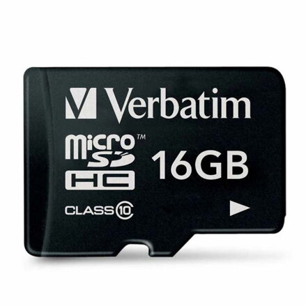 Verbatim paměťová karta Micro Secure Digital Card Premium, 16GB, micro SDHC, 44010, UHS-I U1 (Class 10)