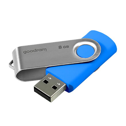 Goodram USB flash disk, 2.0, 8GB, Gooddrive UTS2, modrý, podpora OS Win 7, bez potisku BEZ OBALU!!!